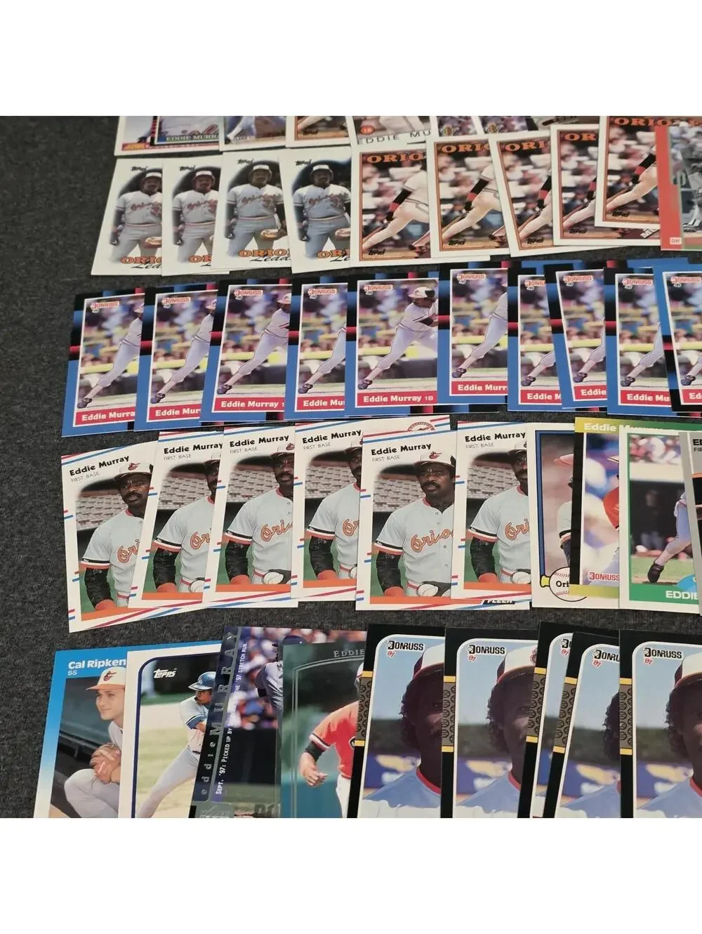 EDDIE MURRAY - Huge 185 Card Lot 80s-90s Baltimore Orioles HOF